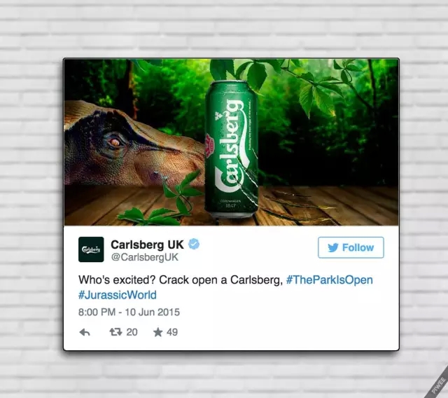 微博和twitter上的“侏罗纪公园”品牌大秀开启